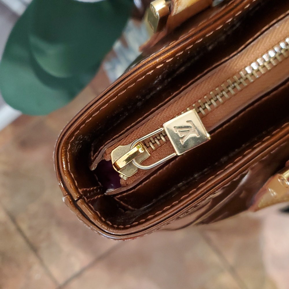 Louis Vuitton Brown Houston Vernis Leather monogram Tote Bag gold hardware LV - Picture 8 of 17